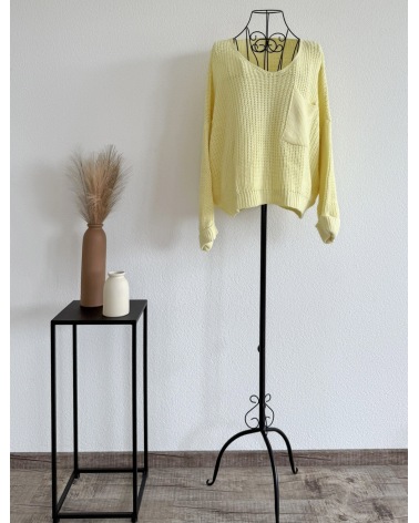 Pullover Italy Moda - Grobstrick - Gelb