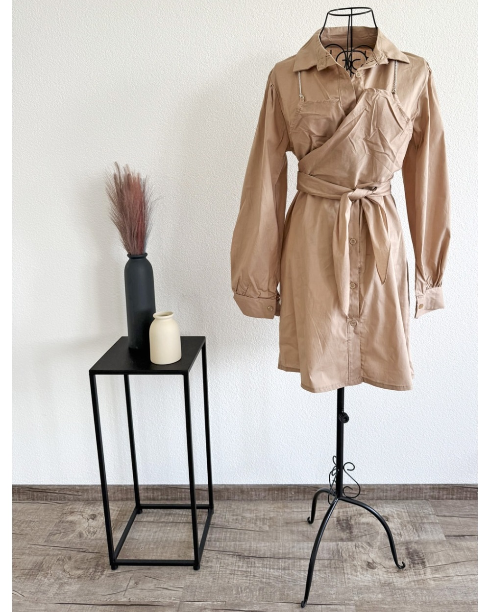 Kleid Schilo Jolie - Wickeloptik - Hellbraun