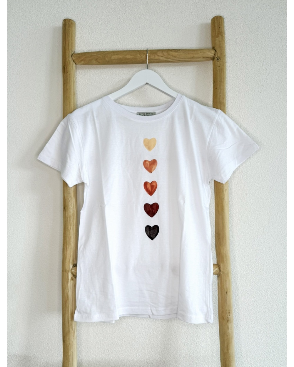 Kurzarmshirt Estee Brown - Herzen - Weiss