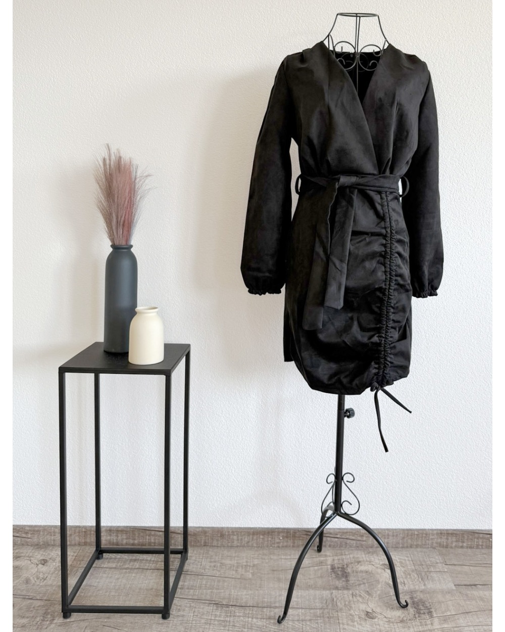 Kleid New Collection - Wildleder Optik - Schwarz