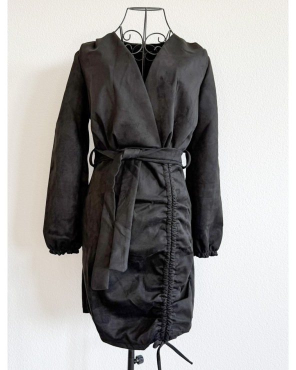 Kleid New Collection - Wildleder Optik - Schwarz
