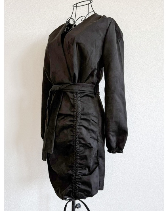 Kleid New Collection - Wildleder Optik - Schwarz