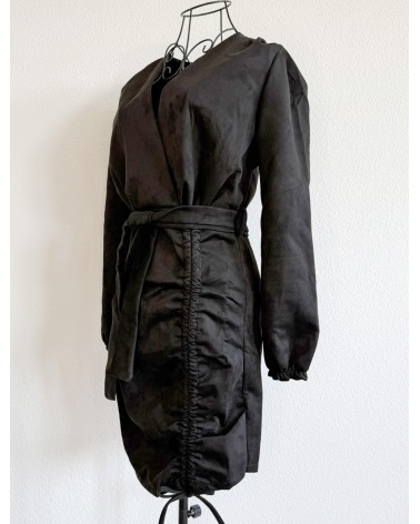 Kleid New Collection - Wildleder Optik - Schwarz