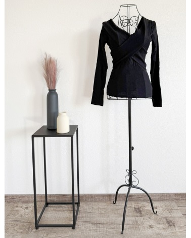 Langarmshirt Italy Moda - Carmen Ausschnitt - Schwarz