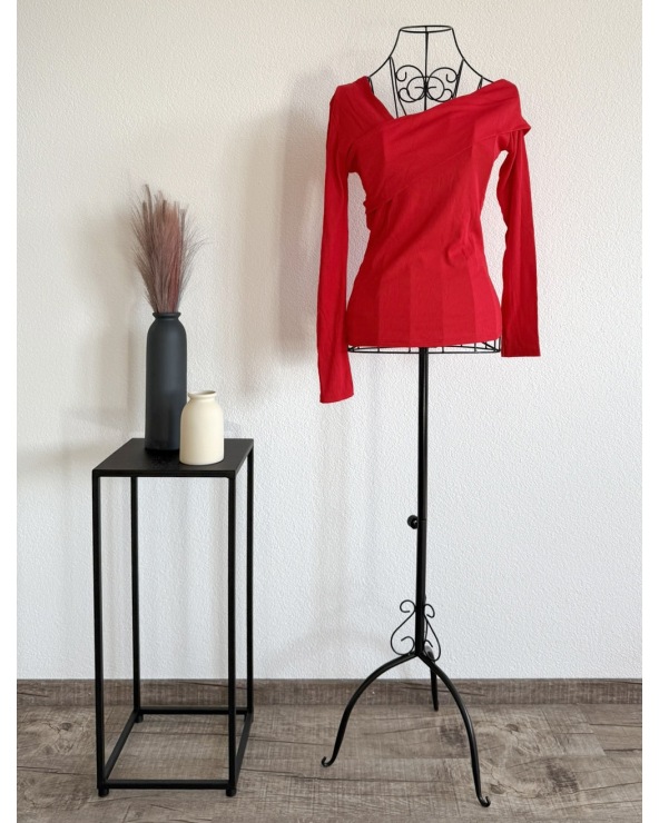 Langarmshirt New Collection - Rippstrick - Rot