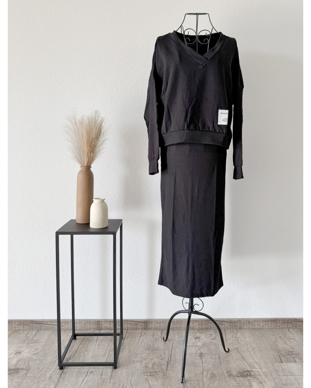 Zweiteiler Schilo-Jolie - Kleid/Pullover - Schwarz