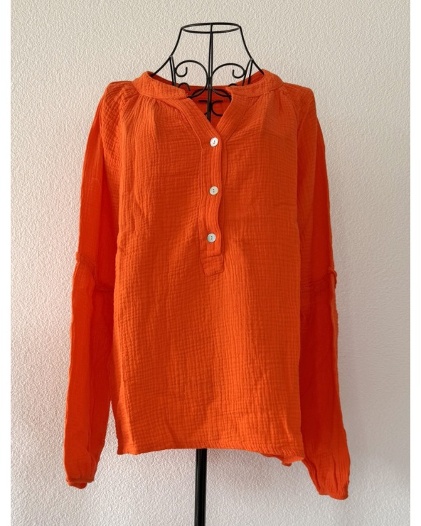 Schlupfbluse Schilo Jolie - Musselin - Neonorange