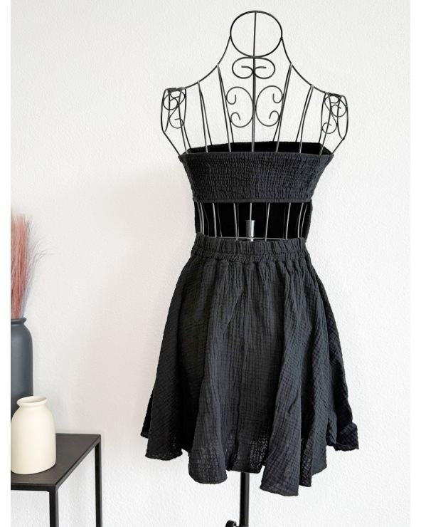 Mini Kleid Sandy Paris - Musselin/Bustier - Schwarz