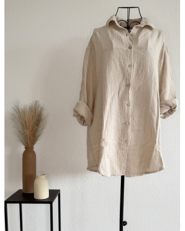 Longbluse Schilo Jolie - Musselin - Beige