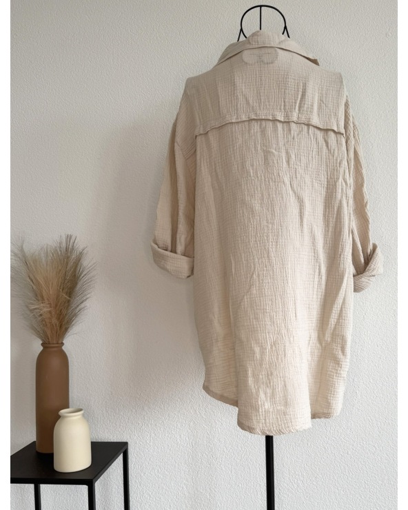 Longbluse Schilo Jolie - Musselin - Beige