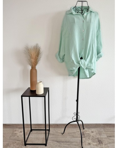 Longbluse Schilo Jolie - Musselin - Mintgrün