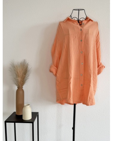 Longbluse Schilo-Jolie - Musselin - Apricot