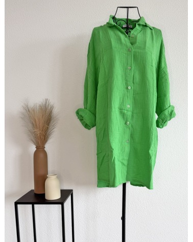 Longbluse Schilo-Jolie - Musselin - Neongrün