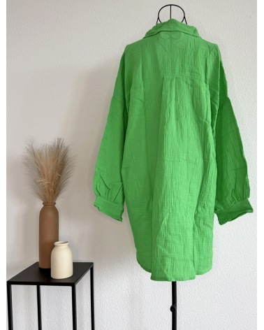 Longbluse Schilo-Jolie - Musselin - Neongrün