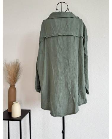 Longbluse Schilo-Jolie - Musselin - Oliv