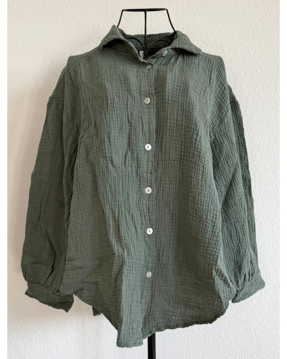 Bluse New Collection - Musselin - Khaki