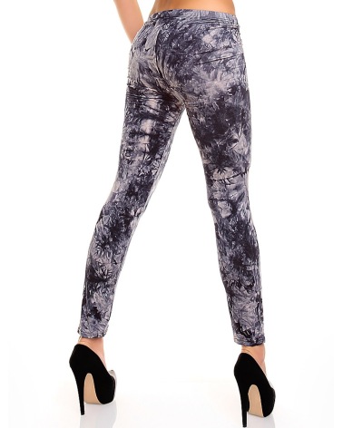Leggings - Batikstyle - Grau