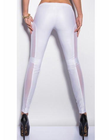 Leggings Koucla - Netzeinsatz - Weiss Leggings