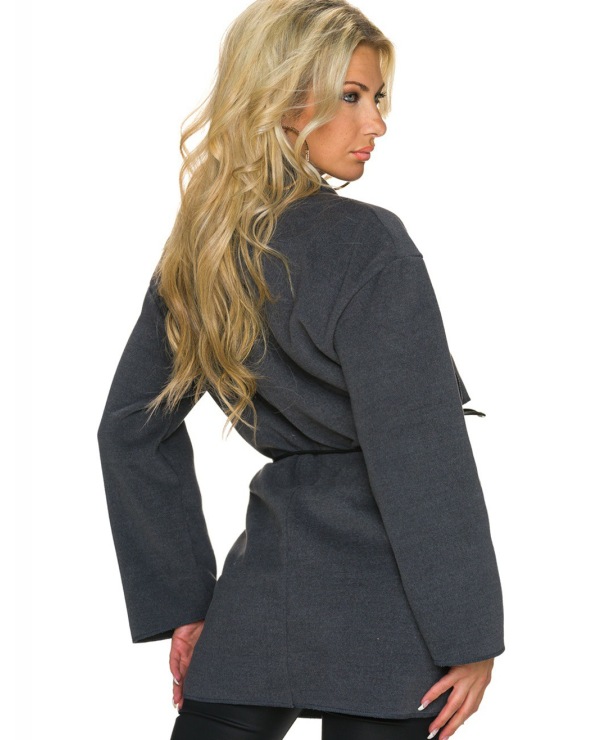 Jacke Luisa - Wickeloptik - Dunkelgrau Jacken