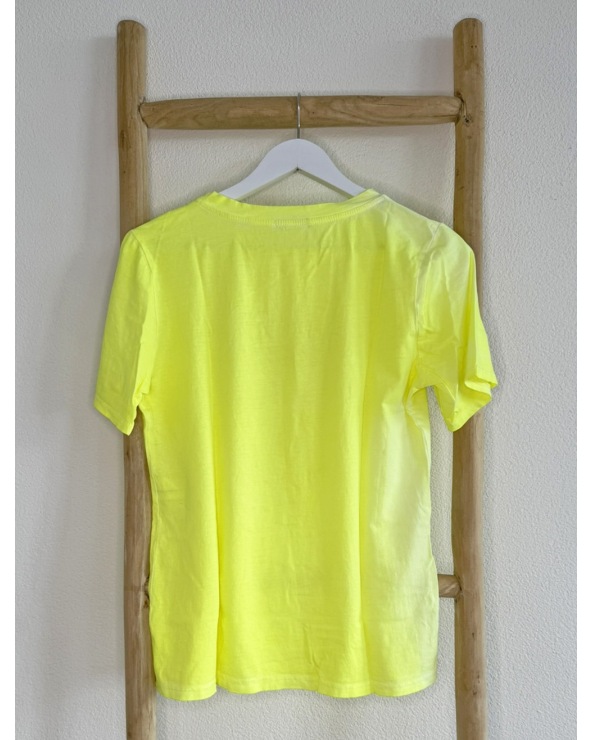 Kurzarmshirt Sweetissima - 3D Stern - Neongelb