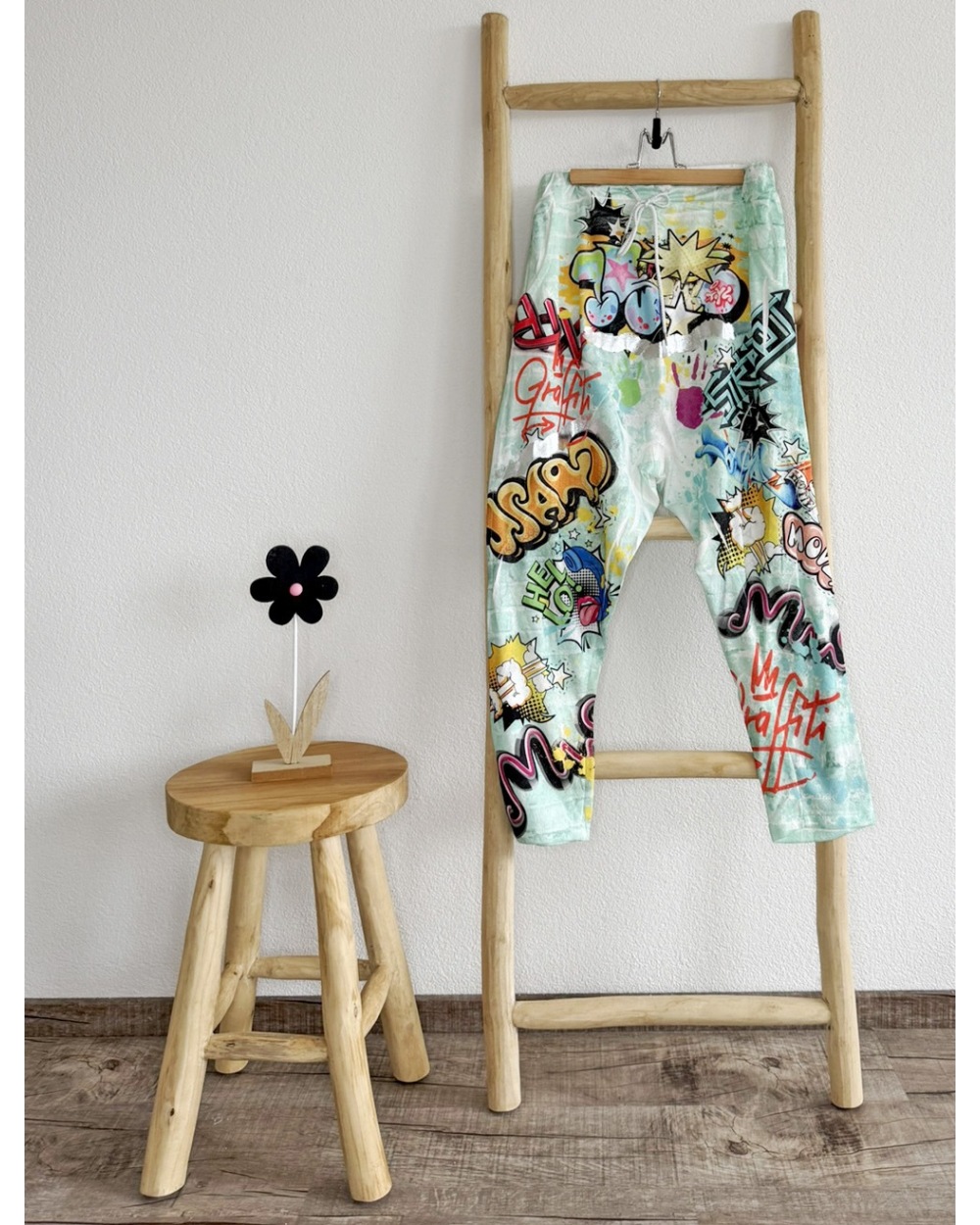 Harem Hose Wunder & Schön - Graffiti - Grün/Bunt Trousers