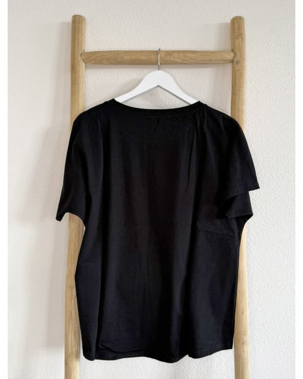 Kurzarmshirt Cascara - Oversized Love - Schwarz/Weiss Kurzarmshirts