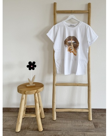 Kurzarmshirt Cascara - Leo Lippen - Weiss Maglietta