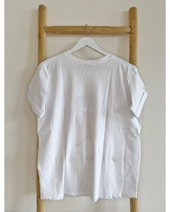 Kurzarmshirt Cascara - Leo Lippen - Weiss Maglietta
