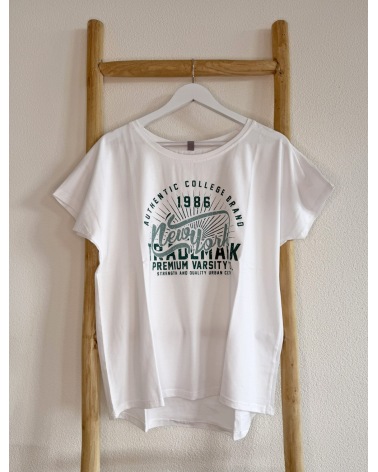 Kurzarmshirt Star Tex - Oversized - Weiss Short Sleeve Shirts