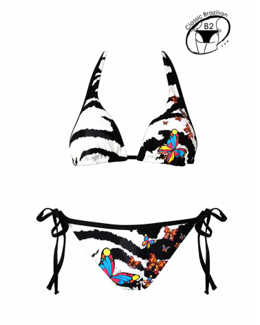 Bikini Rae - Classic Brasilian - Weiss/SchwarzBikinis