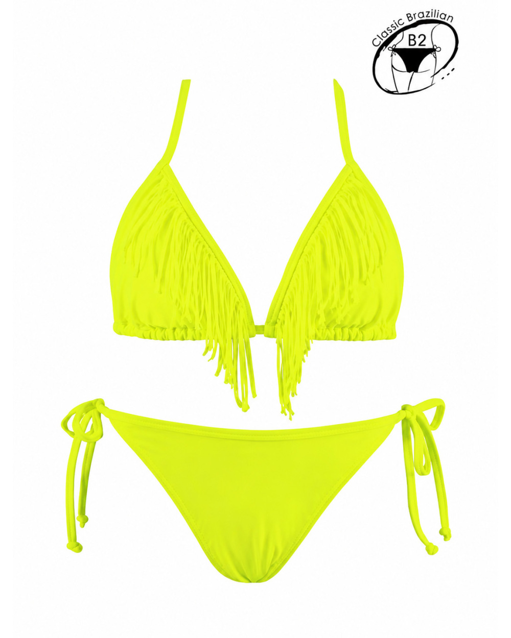 Bikini Rae - Fransen - Neongelb Bikinis