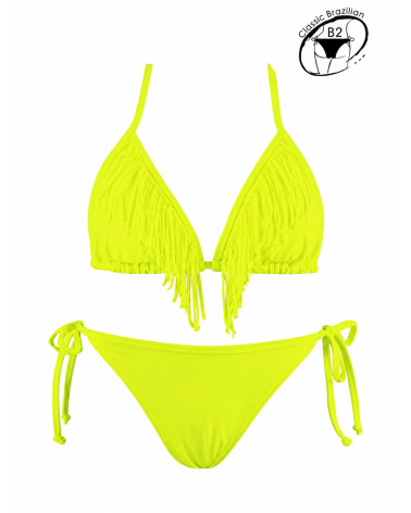 Bikini Rae - Fransen - Neongelb Bikinis