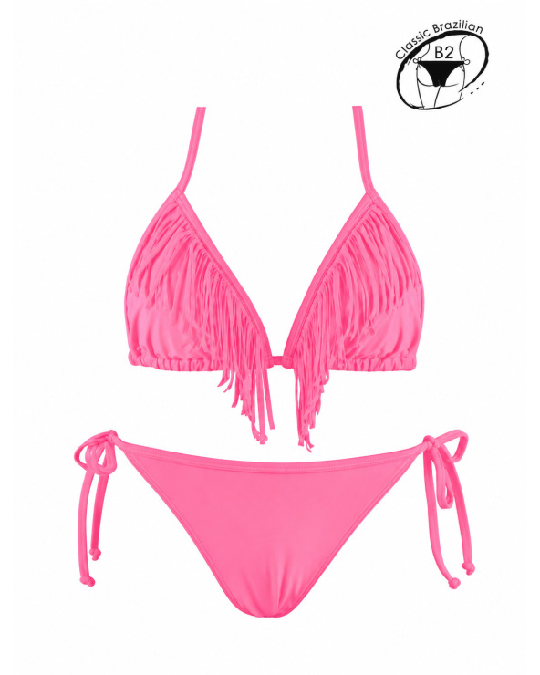 Bikini Rae - Fransen - Neonpink Bikinis