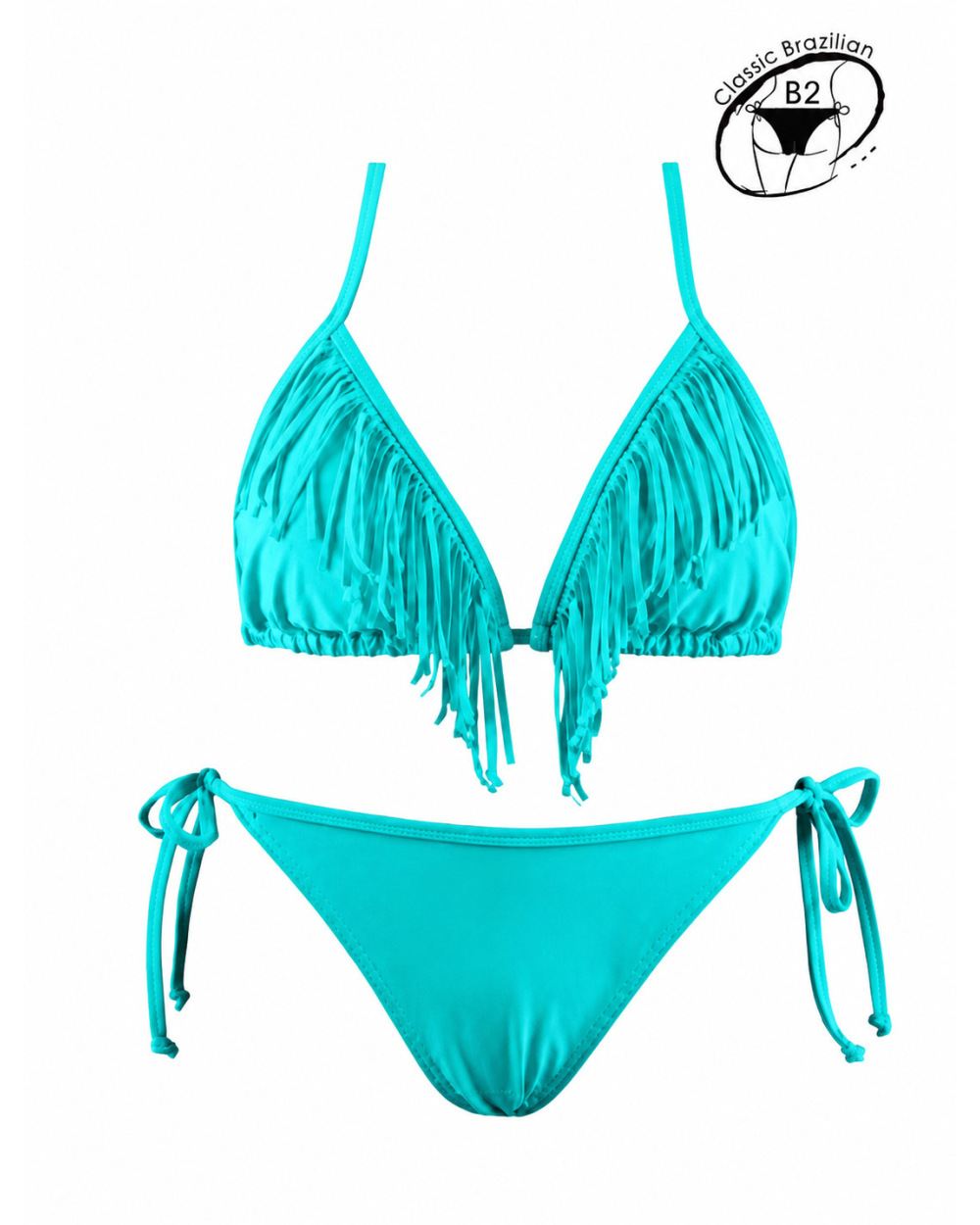 Bikini Rae - Fransen - Hellblau Bikinis