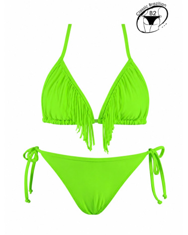 Bikini Rae - Fransen - Neongrün Bikinis