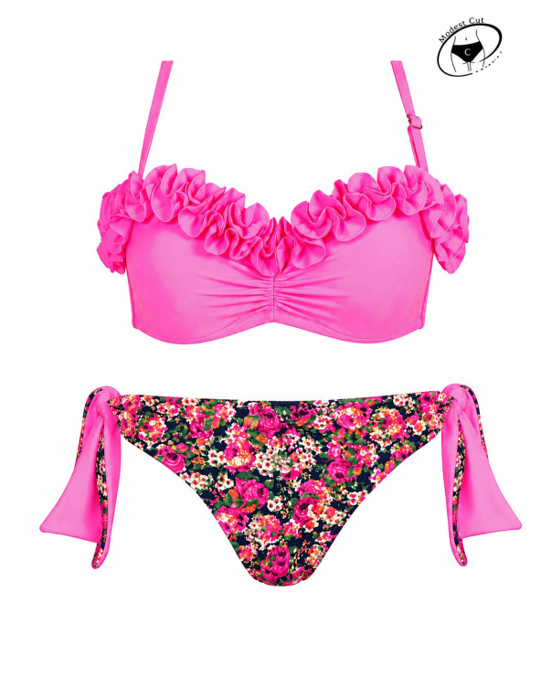Bikini Rae - Flowers - Neonpink Bademode