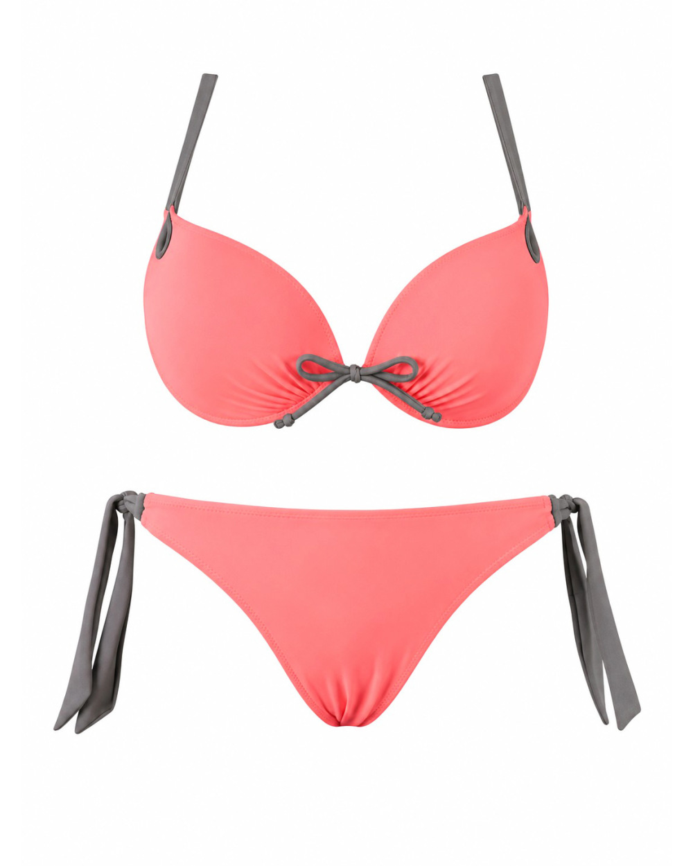 Bikini Rae - Push Up - Neonkoralle/CinderBikinis