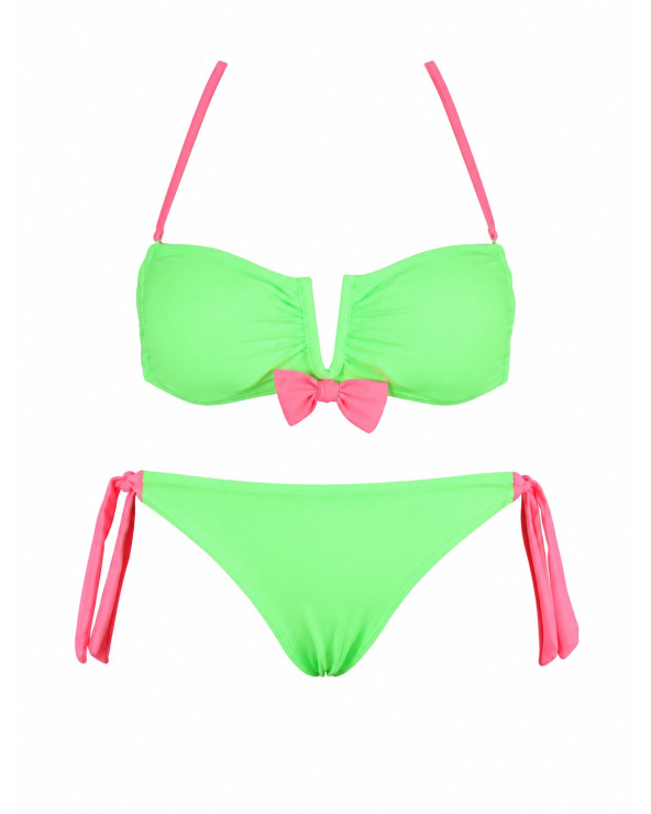 Bikini Rae - Colormix - Grün/Lachs Bikinis