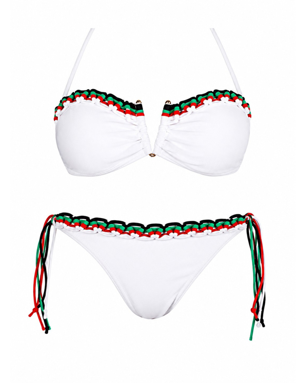 Bikini Rae - Bunte Bändel - WeissBikinis