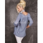 Pullover Fashion - Feinstrick/Schal - Blau