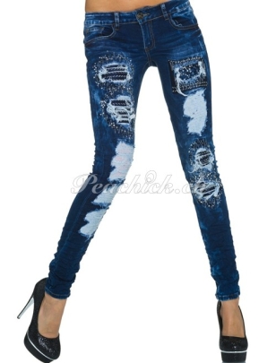 Jeans Original - Glitzer Steinchen - Dunkelblau