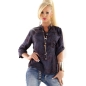 Bluse Styled in Italy - Retro Style - Blau
