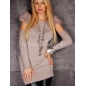 Pullover Preziosa Collection - Kunstfell - Beige