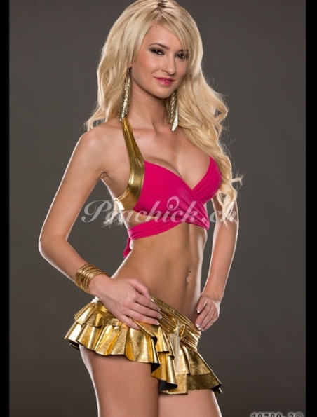 Hot Styles - Top mit Rock - Pink/Gold
