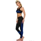 Sportkombi Adiyaro - Leggings + Top - Schwarz/Blau