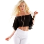 Top Made in Italy - Crop - Schwarz