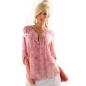 Bluse New Collection - Blumen - Rosa