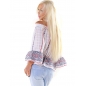 Bluse Sweet Miss - Folklore - Weiss/Blau/Rot